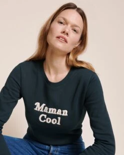Le Sweat Maman Cool En Coton Bio - Charbon -Bijoux Magasin Permanent sweaticoniquecharbon mamancool emoiemoi 05 44123Sweb
