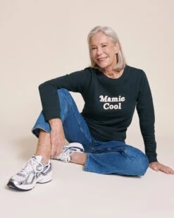 Le Sweat Mamie Cool En Coton Bio - Charbon