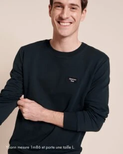 Le Sweat Mini Patch Awesome Dad En Coton Bio - Charbon -Bijoux Magasin Permanent sweatpatchcharbon awesomedadhomme1 emoiemoiwebtaille2