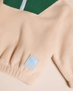 Le Sweat Sun En Polaire Recyclée Et Col Zippé - Latte -Bijoux Magasin Permanent sweattrappeurbeigecolzippesunenfant3 emoiemoi22Wweb