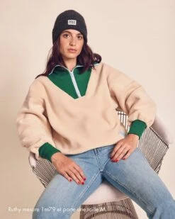 Le Sweat Sunny En Polaire Recyclée Et Col Zippé - Latte -Bijoux Magasin Permanent sweattrappeurbeigecolzippesunnyfemme bonnetmackiecharbon2 emoiemoi22Wwebtaille d4706b21 381e 4a83 afeb 6b82d46b0707