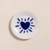 L'assiette Cœur Solaire En Porcelaine - Bleu -Bijoux Magasin S24Assiette Coeursolaire bleuemoiemoi 22 551web