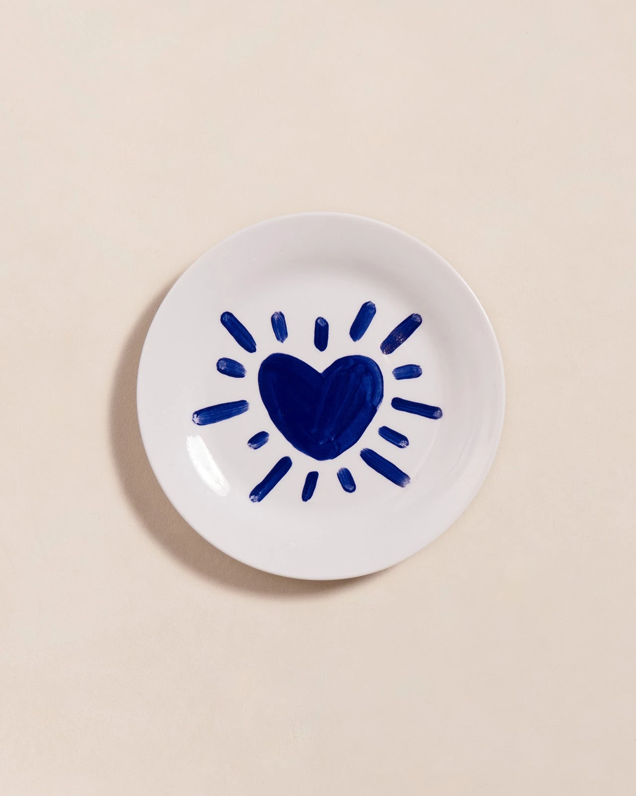 L'assiette Cœur Solaire En Porcelaine - Bleu 3 L'assiette Cœur Solaire En Porcelaine - Bleu