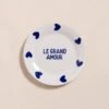 L'assiette Le Grand Amour En Porcelaine - Bleu -Bijoux Magasin S24Assiette Legrandamour bleuemoiemoi 22 555web