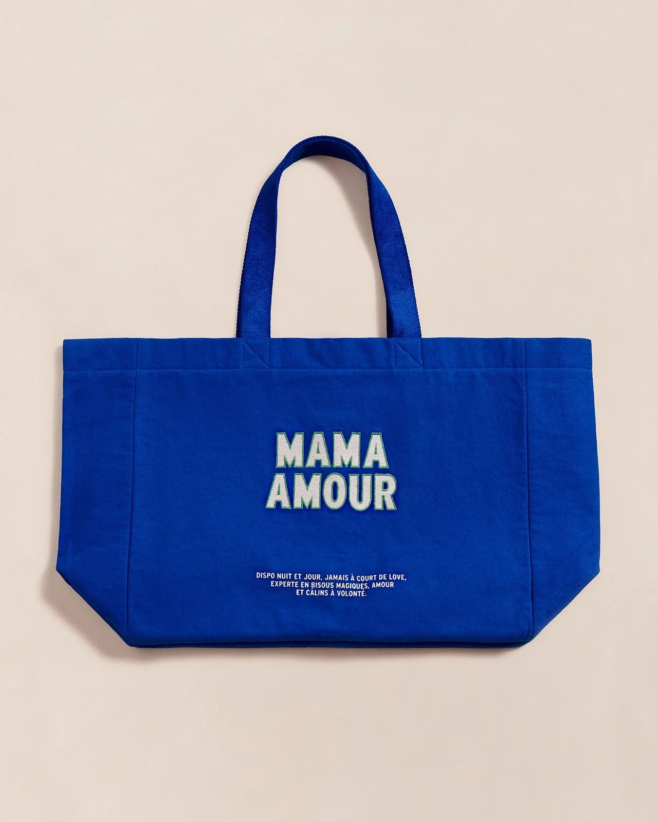 Le Cabas Brodé Mama Amour - Bleu 7 Le Cabas Brodé Mama Amour - Bleu – Image 6