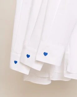La Chemise L'amour Est Déclaré En Coton Bio - Blanche -Bijoux Magasin S24ChemiseCharlotteL amourestdeclare blancemoiemoi 01 1289web