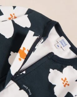 La Combinaison Célestine En Coton Bio Imprimé - Anémones XL Charbon -Bijoux Magasin S24CombinaisonCelestineimprimeanemonesXL charbonemoiemoi 02 1405web