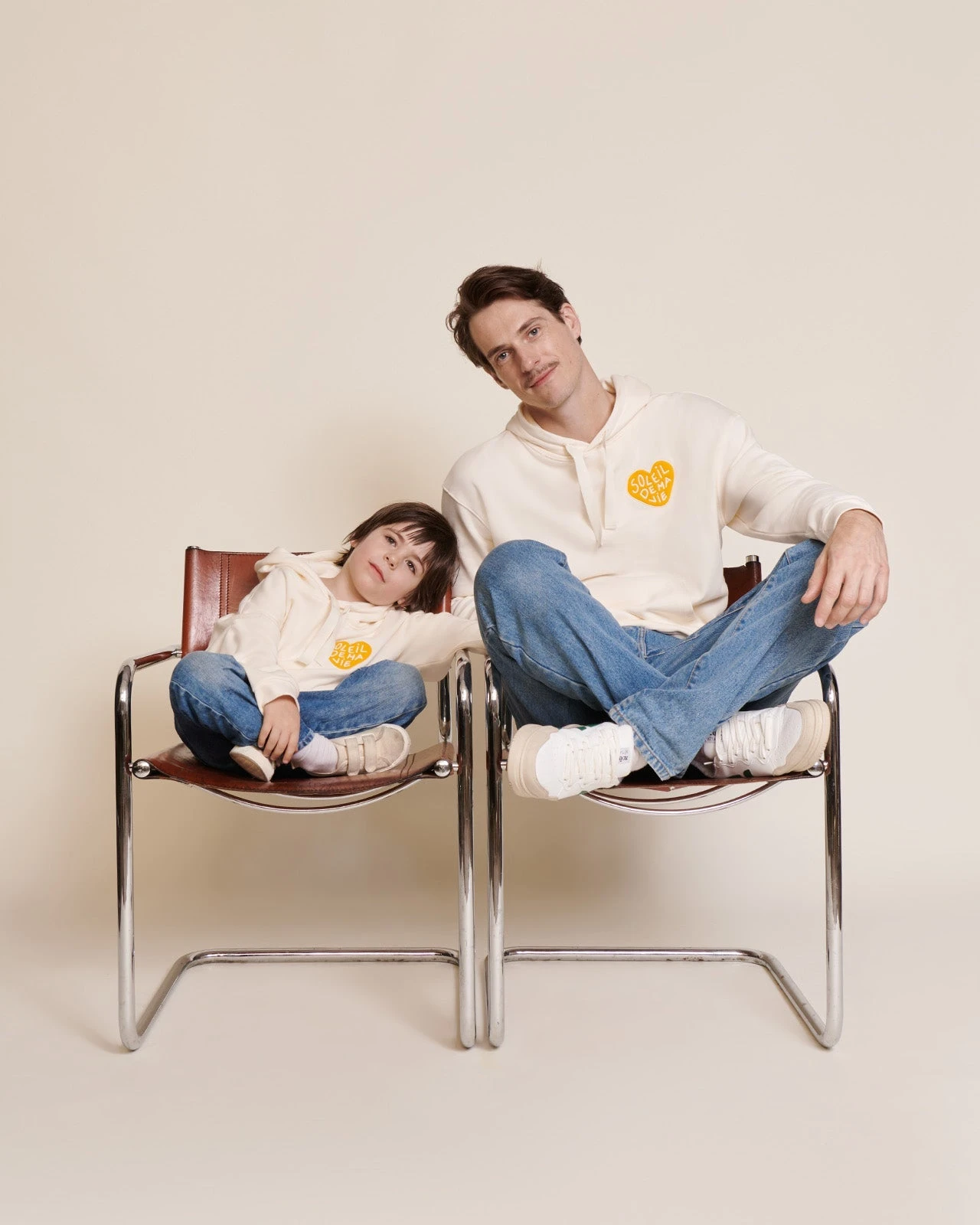 Le Duo De Hoodies Soleil De Ma Vie En Coton Bio - Crème 4 Le Duo De Hoodies Soleil De Ma Vie En Coton Bio - Crème – Image 2