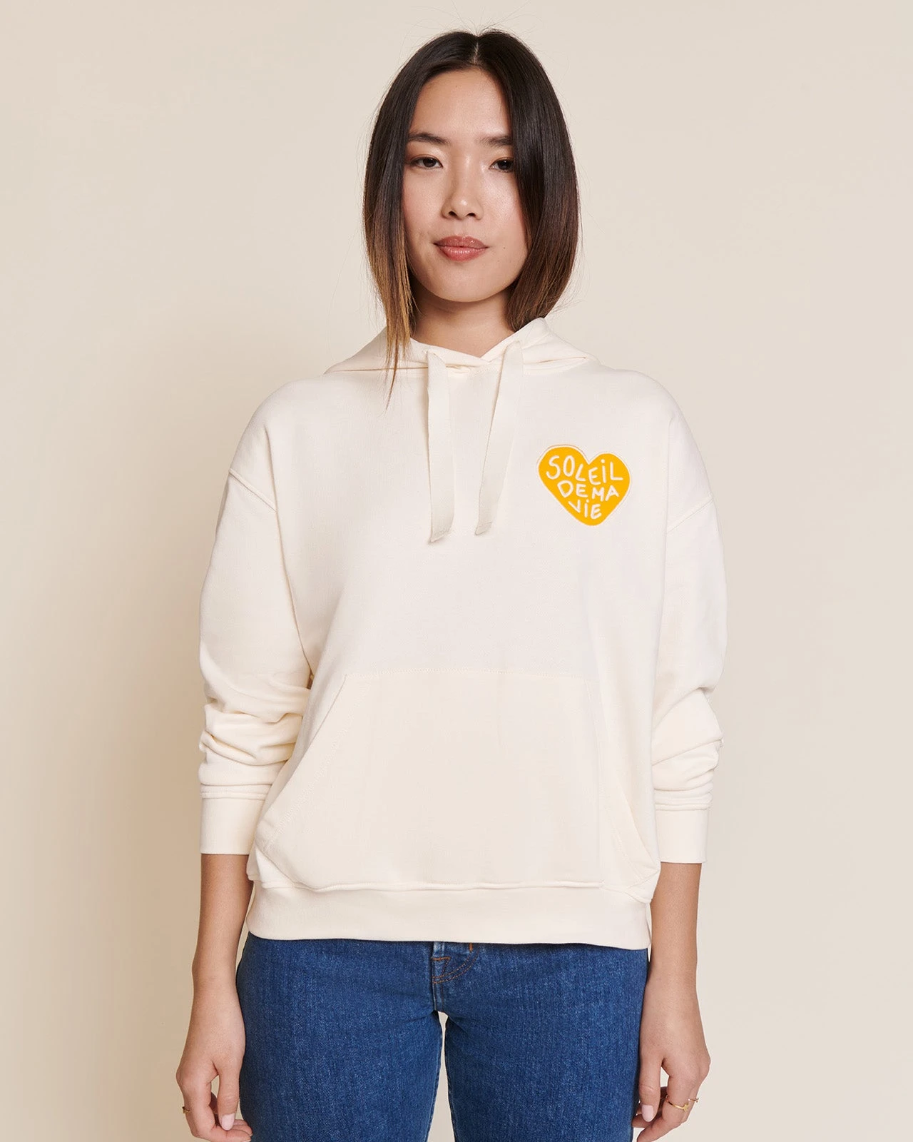 Le Hoodie Soleil De Ma Vie Adulte En Coton Bio - Crème 5 Le Hoodie Soleil De Ma Vie Adulte En Coton Bio - Crème – Image 3