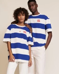 Le T-shirt Unisexe Love Team En Coton Bio - Bleu