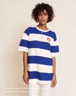 Le T-shirt Unisexe Love Team En Coton Bio - Bleu -Bijoux Magasin S24MariniereT shirtJeff Loveteam mariniere bleuemoiemoi 12 948legendeweb