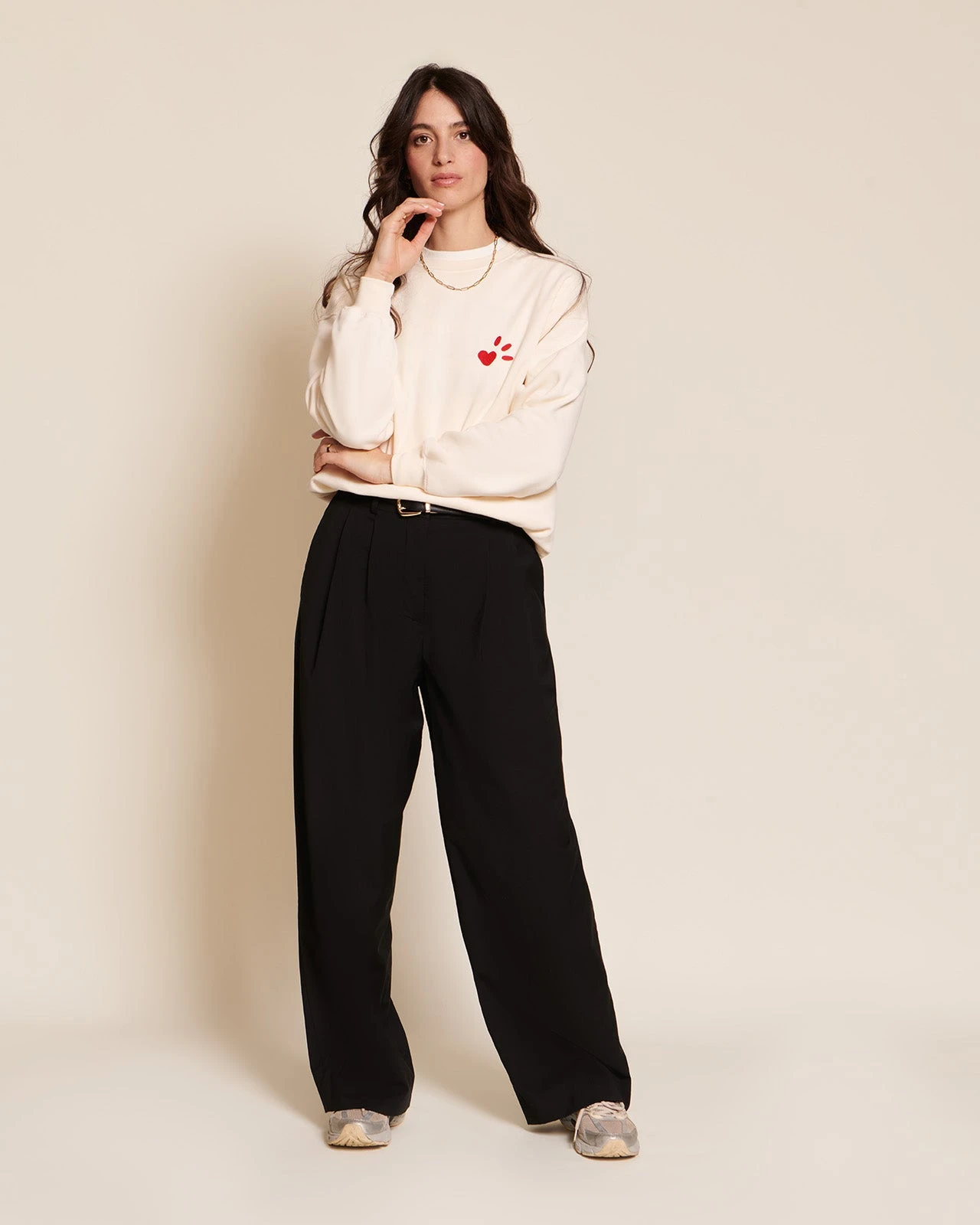 Le Duo De Sweats L'amour Est Déclaré En Coton Bio - Crème / Rouge 8 Le Duo De Sweats L'amour Est Déclaré En Coton Bio - Crème / Rouge – Image 6