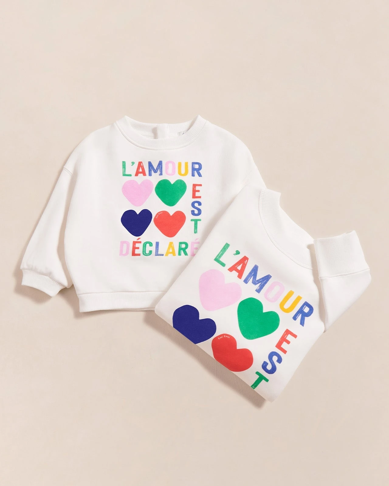 Le Duo De Sweats L'amour Est Déclaré En Coton Bio - Multicolore 3 Le Duo De Sweats L'amour Est Déclaré En Coton Bio - Multicolore