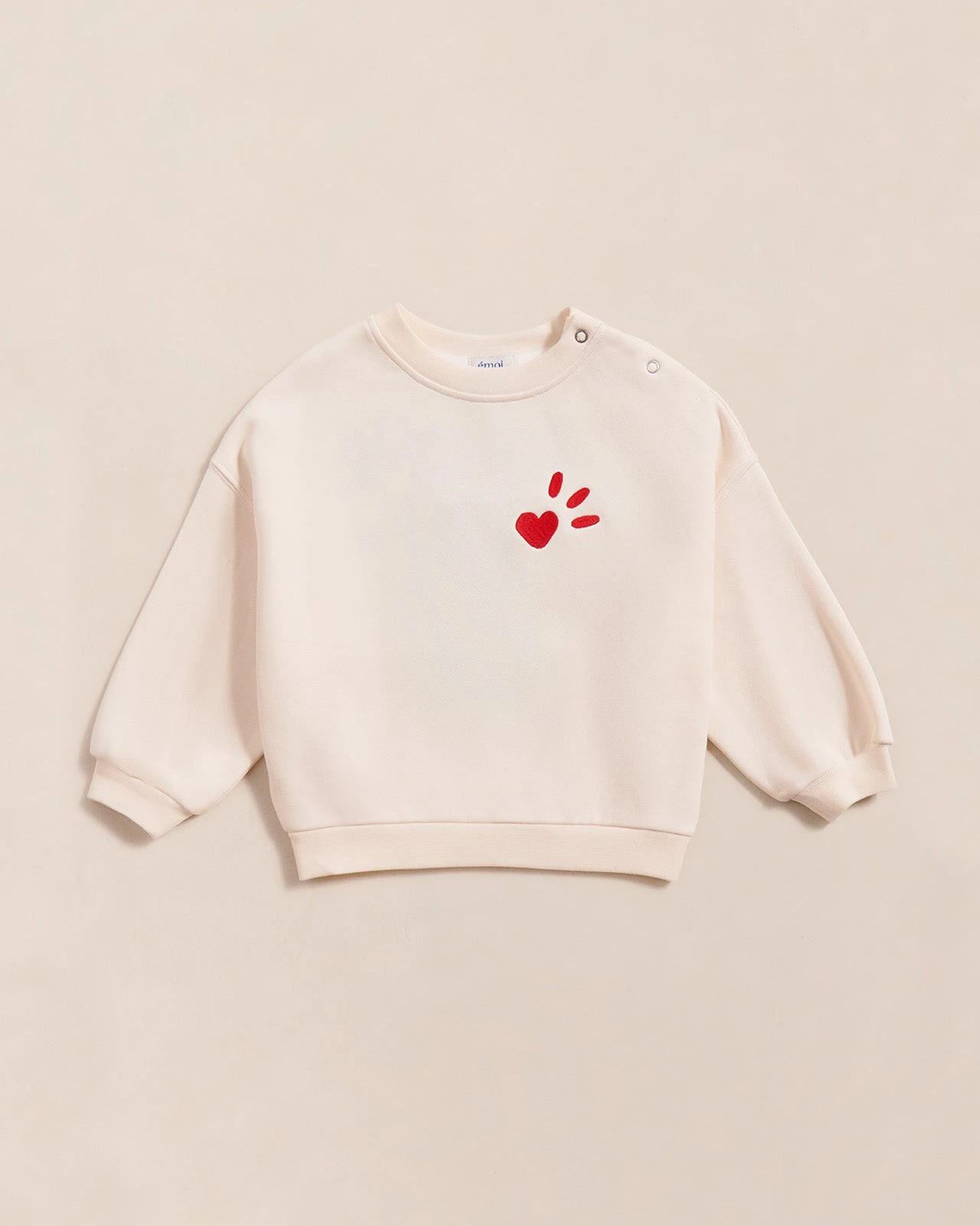 Le Duo De Sweats L'amour Est Déclaré En Coton Bio - Crème / Rouge 11 Le Duo De Sweats L'amour Est Déclaré En Coton Bio - Crème / Rouge – Image 9