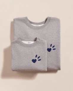Le Sweat L'amour Est Déclaré Enfant En Coton Bio - Gris Chiné -Bijoux Magasin S24SweatSam L amourestdeclare gris SweatLadyD L amourestdeclare grisCOMPOemoiemoi 15 364web