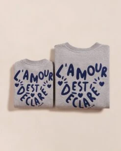 Le Sweat L'amour Est Déclaré Adulte En Coton Bio - Gris Chiné -Bijoux Magasin S24SweatSam L amourestdeclare gris SweatLadyD L amourestdeclare grisCOMPOemoiemoi 15 392web bf8d595e 063d 4f08 9b53 d7f50d301b53