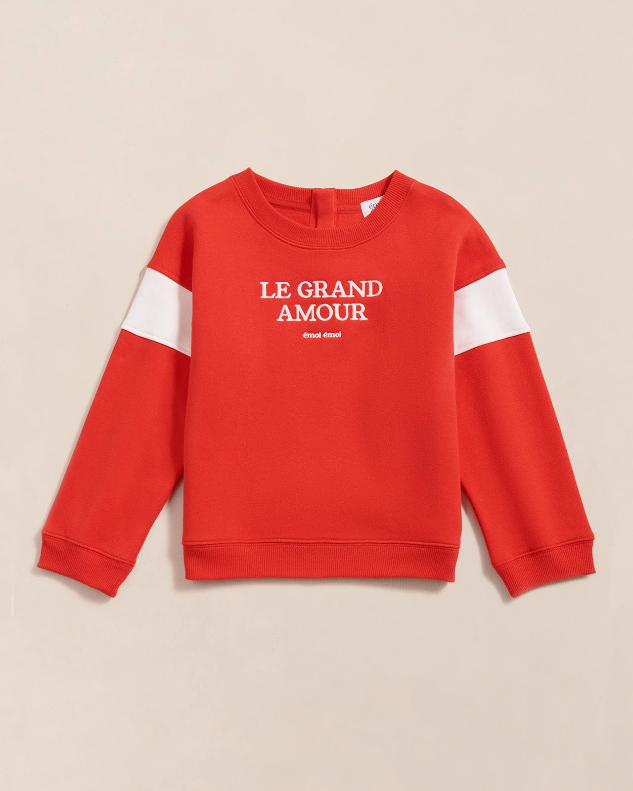Le Sweat Le Grand Amour Enfant En Coton Bio - Rouge 4 Le Sweat Le Grand Amour Enfant En Coton Bio - Rouge – Image 2