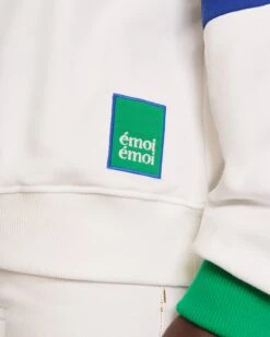 Le Sweat Sunny En Coton Bio Et Col Zippé - Blanc 31 Le Sweat Sunny En Coton Bio Et Col Zippé - Blanc -Bijoux Magasin S24SweatSunny Molletonbicolore blanc vert jeanecruemoiemoi 44 2859web