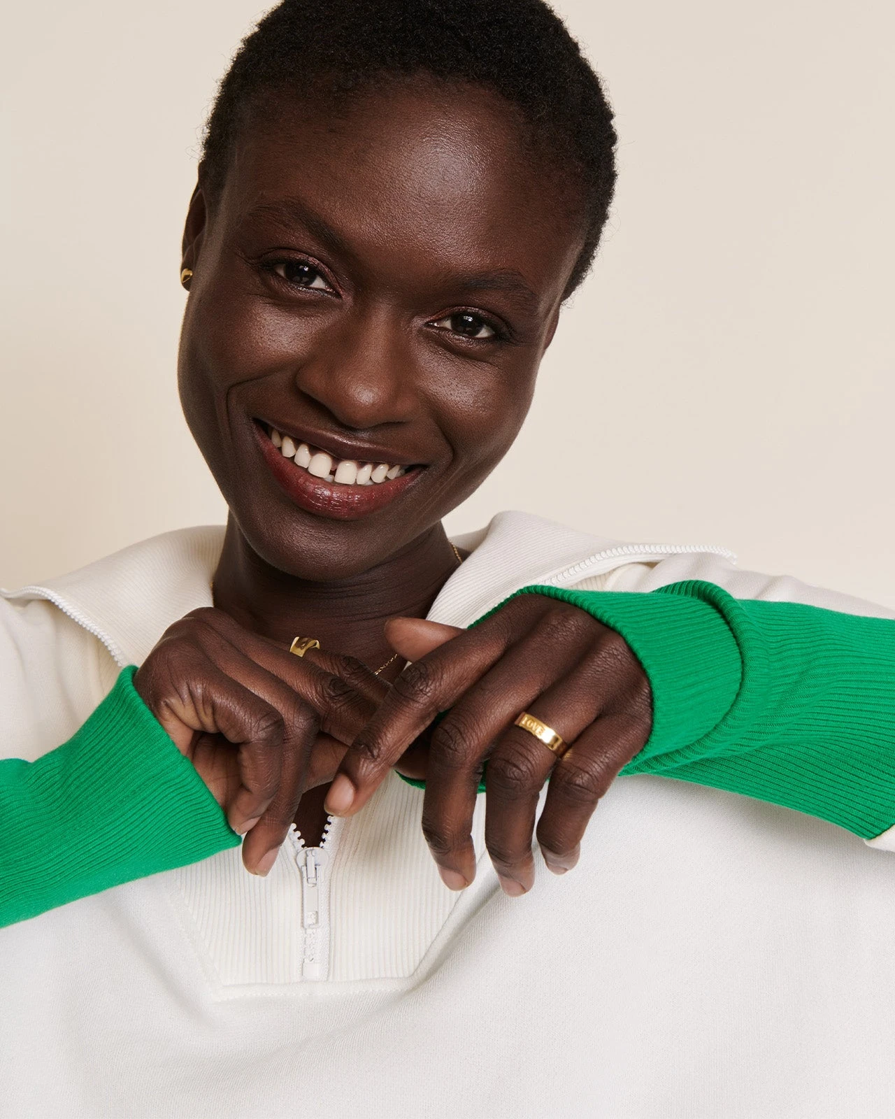 Le Sweat Sunny En Coton Bio Et Col Zippé - Blanc 7 Le Sweat Sunny En Coton Bio Et Col Zippé - Blanc – Image 5