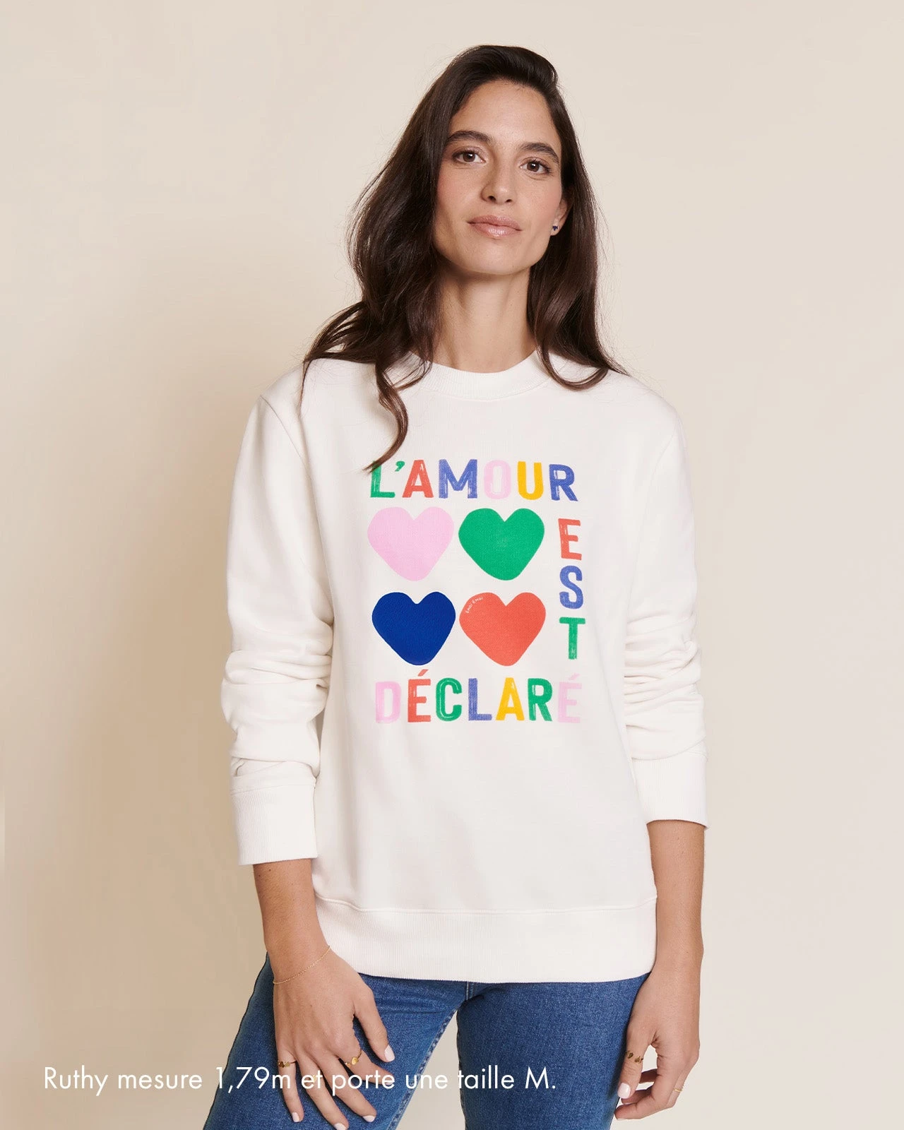 Le Sweat L'amour Est Déclaré Femme En Coton Bio - Multicolore – Image 2