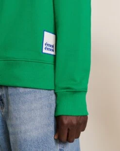 Le Sweat Stanny En Coton Bio Et Col Zippé - Vert -Bijoux Magasin S24SweatTrappeurStanny Molleton vertemoiemoi 02 1254web