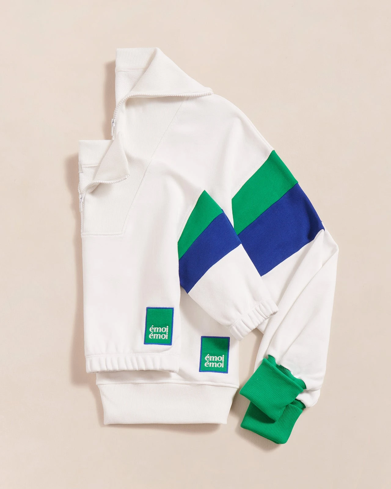 Le Sweat Sunny En Coton Bio Et Col Zippé - Blanc 9 Le Sweat Sunny En Coton Bio Et Col Zippé - Blanc – Image 7