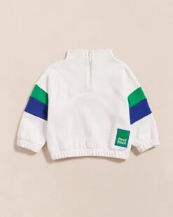 Le Sweat Sun En Coton Bio Et Col Zippé - Blanc