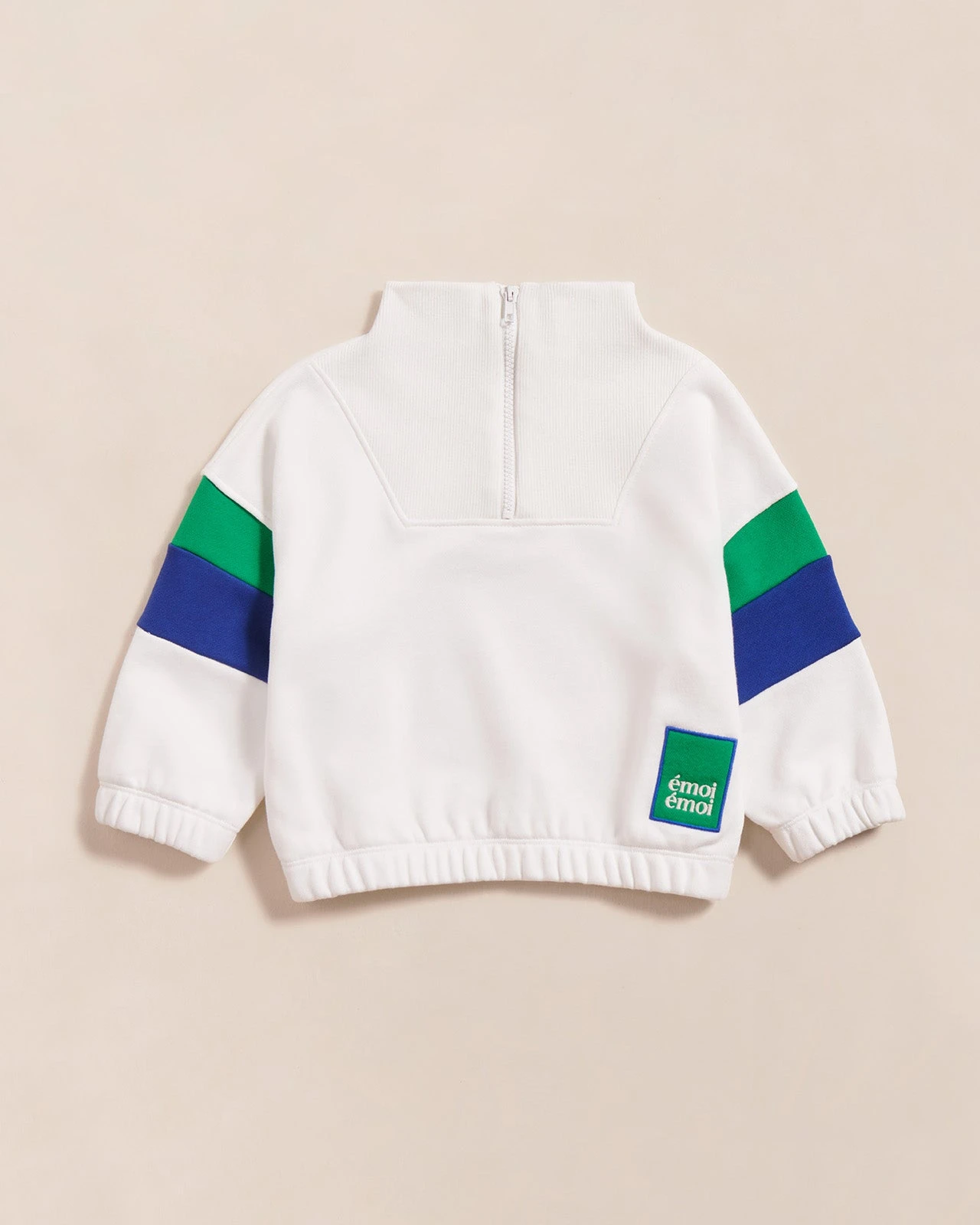 Le Sweat Sun En Coton Bio Et Col Zippé - Blanc 3 Le Sweat Sun En Coton Bio Et Col Zippé - Blanc