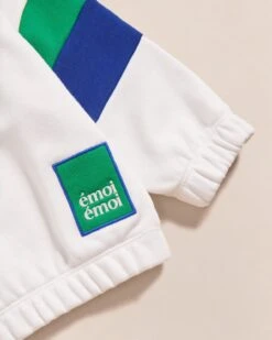 Le Sweat Sun En Coton Bio Et Col Zippé - Blanc 14 Le Sweat Sun En Coton Bio Et Col Zippé - Blanc -Bijoux Magasin S24SweatTrappeurSun Molletonbicolore blanc vertemoiemoi 05 1477web