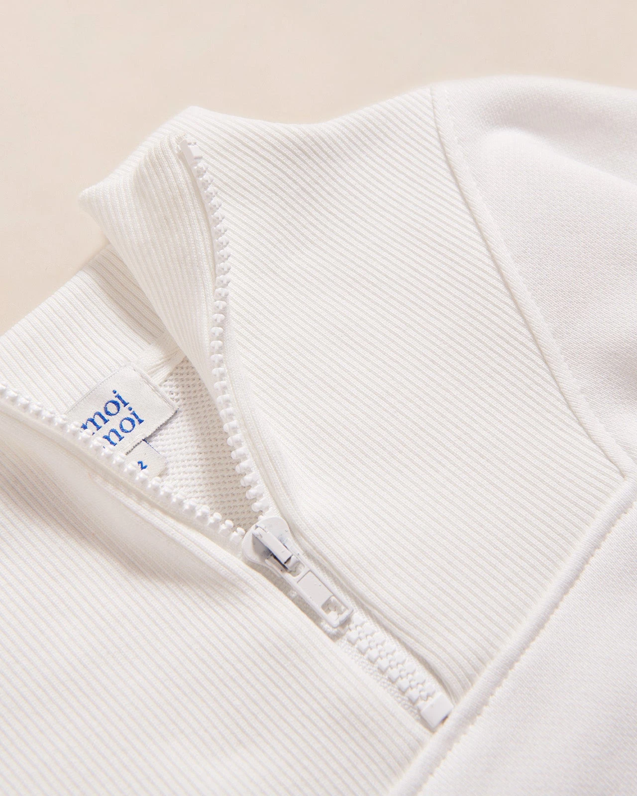 Le Sweat Sun En Coton Bio Et Col Zippé - Blanc 6 Le Sweat Sun En Coton Bio Et Col Zippé - Blanc – Image 4