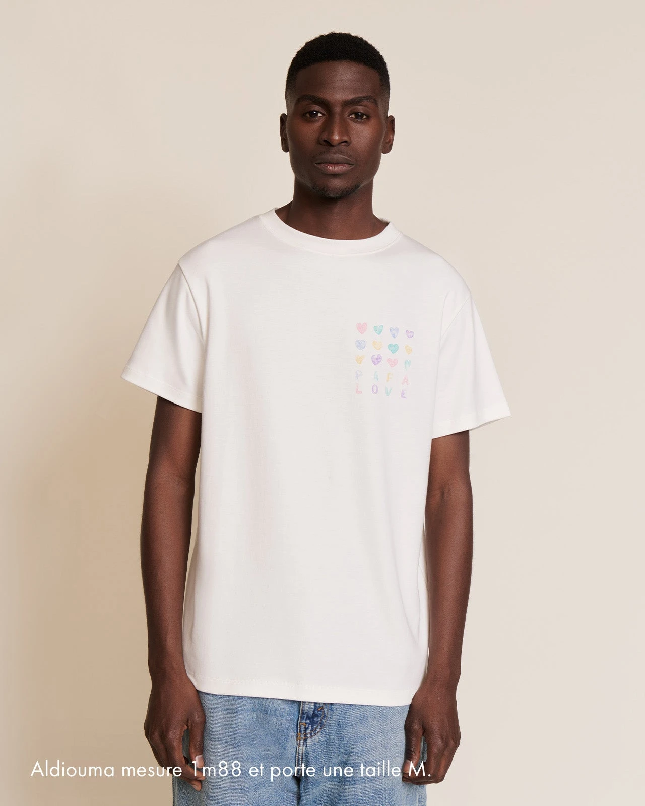 Le T-shirt Papa Love En Coton Bio - Blanc 4 Le T-shirt Papa Love En Coton Bio - Blanc – Image 2