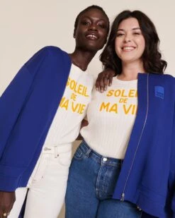 Le T-shirt Soleil De Ma Vie En Coton Bio - Crème