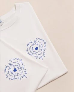 Le Duo De T-shirts Je T'aime En Coton Bio - Blanc -Bijoux Magasin S24T shirtJimmy Jet aime T shirtJeanemoiemoi 03 1433webretouche