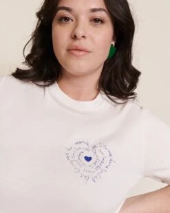 Le T-shirt Je T'aime Femme En Coton Bio - Blanc -Bijoux Magasin S24T shirtJimmy Jet aime blanc Bouclesd oreillesBOBigLoveVertemoiemoi 38 2466web