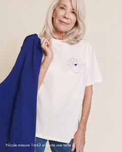 Le T-shirt Je T'aime Femme En Coton Bio - Blanc -Bijoux Magasin S24T shirtJimmy Jet aime blancemoiemoi 29 1840legendeweb