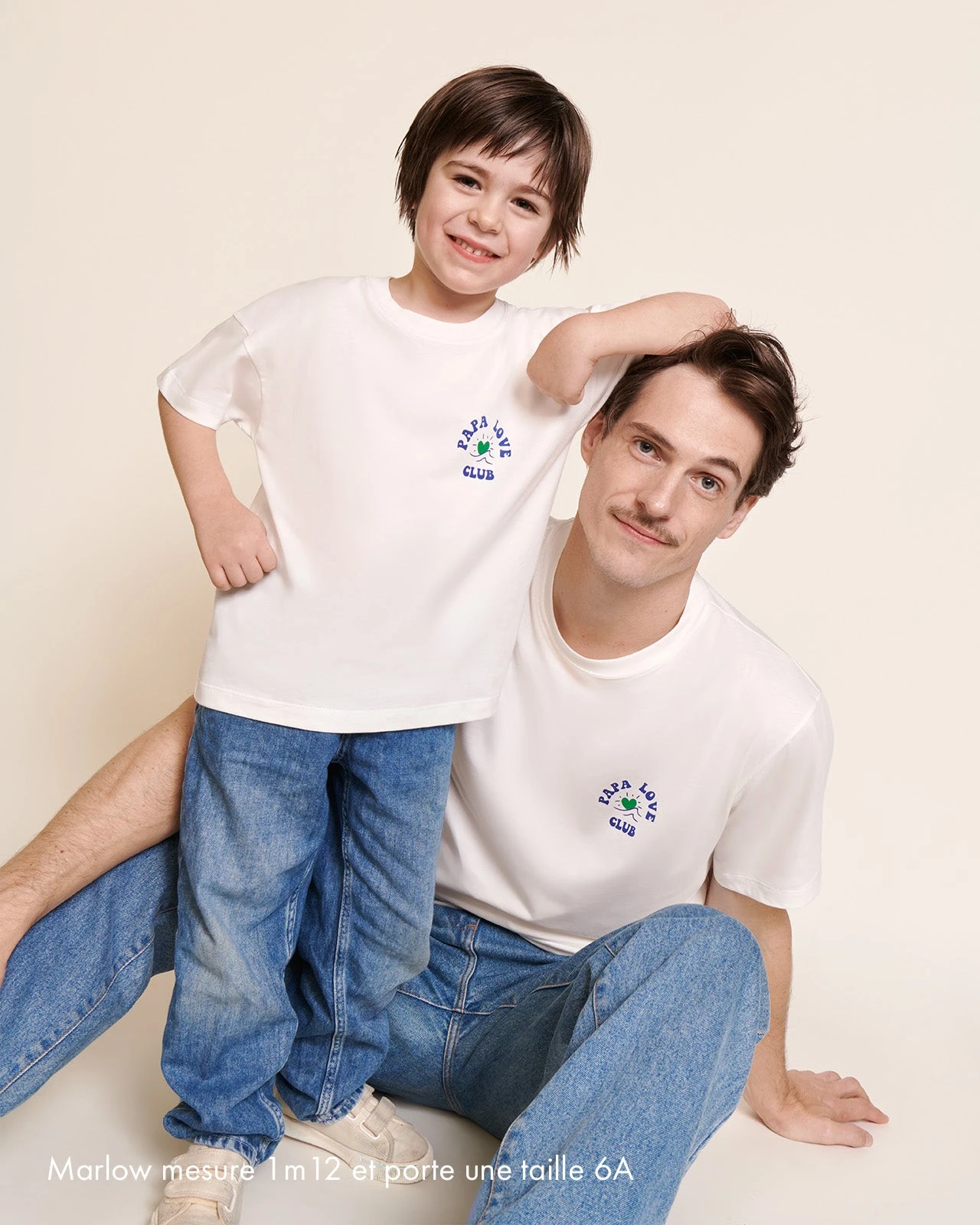 Le T-shirt Papa Love Club Enfant En Coton Bio - Blanc 8 Le T-shirt Papa Love Club Enfant En Coton Bio - Blanc â Image 6