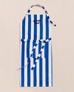 Le Duo De Tabliers Grand Chef X Petit Chef à Rayures En Coton - Bleu -Bijoux Magasin S24Tablier Grandchef imprimerayures bleuemoiemoi 23 632web b435bea4 cee6 40ca 856d 68fce174f768