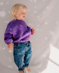 Le Sweat L'amour Est Cosmique Enfant En Coton Bio - Ultraviolet -Bijoux Magasin SWL amourestcomsiqueenfant7 1280x1600px