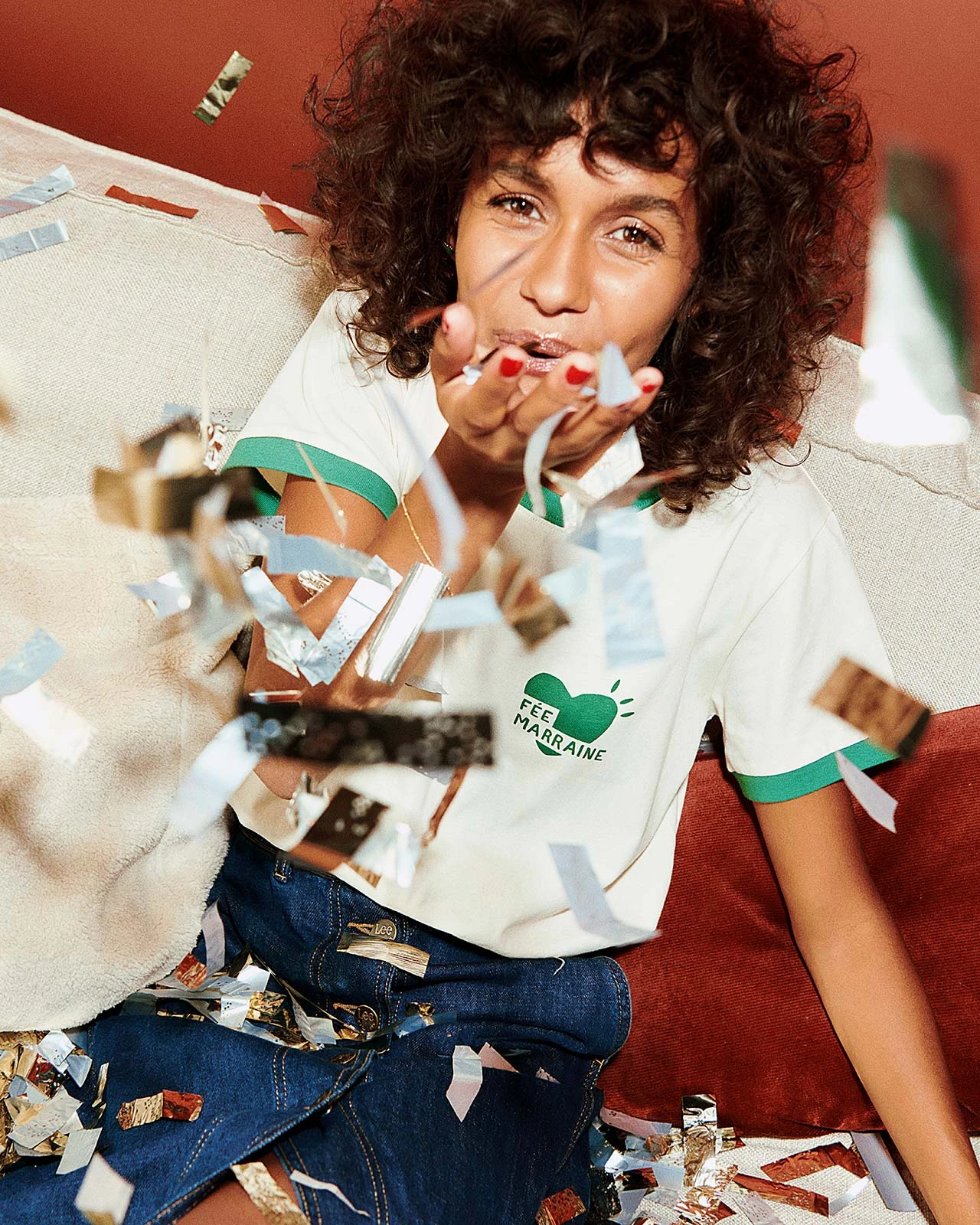 Le T-shirt Coeur Fée Marraine En Coton Bio - Crème 9 Le T-shirt Coeur Fée Marraine En Coton Bio - Crème – Image 7