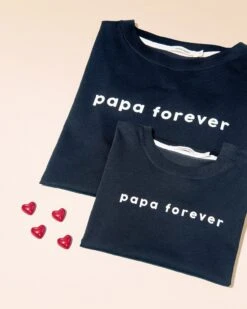 Le T-shirt Papa Forever Adulte En Coton Bio - Charbon -Bijoux Magasin TSPAPAFOREVERNMORTE 5171web