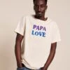 Le T-shirt Papa Love En Coton Bio - Crème -Bijoux Magasin TSPapaLoveCosmichomme1 1280x1600px