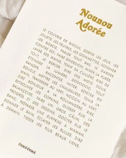 Bijoux Magasin 57 L'affiche Nounou Adorée Dorée à Chaud - 30 X 40 Cm