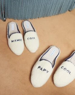 Le Duo De Chaussons Papy Cool X Mamie Cool En Laine Bouclette