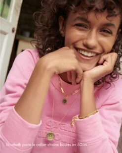 Le Collier Chaîne Simple -Bijoux Magasin collier chaine boules2