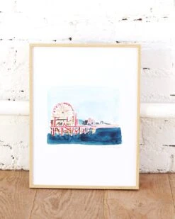 L'affiche Solidaire Santa Monica Bay 30 X 40 Cm – Alma Vallé X émoi émoi