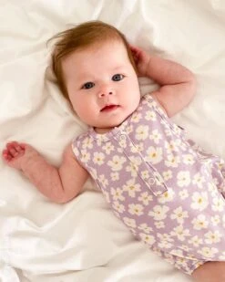 La Barboteuse Barnabé En Tencel - Anémones Lilas