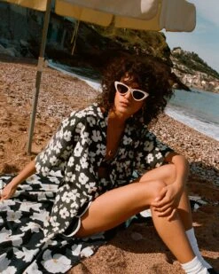 La Chemise Colette Adulte En éponge De Coton Bio - Anémones