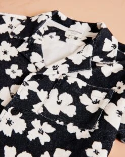 La Chemise Côme Enfant En éponge De Coton Bio - Anémones