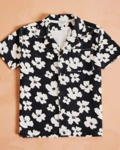 La Chemise Côme Enfant En éponge De Coton Bio - Anémones -Bijoux Magasin la chemise enfant eponge en coton bio anemones nuit 2