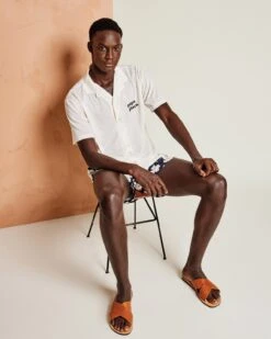 La Chemise Papa Playa En Coton Et Lin - Crème -Bijoux Magasin la chemise papa playa en coton et lin creme 10